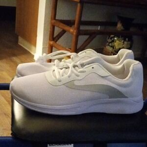 White and Gray Athletic Shoes